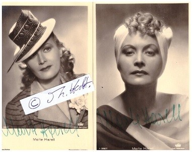 MARTE HARELL (1907-96) österreichische Schauspielerin, Ehefrau des Chefs der Wien-Film, Karl Hartl, Filmband in Gold 1985, 2000 wurde die Marte-Harell-Gasse in Wien-Liesing nach ihr benannt