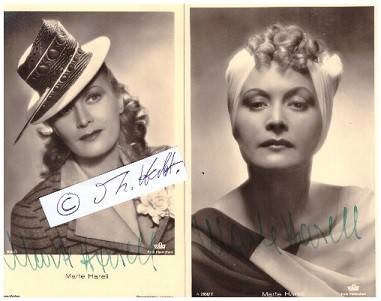MARTE HARELL (1907-96) österreichische Schauspielerin, Ehefrau des Chefs der Wien-Film, Karl Hartl, Filmband in Gold 1985, 2000 wurde die Marte-Harell-Gasse in Wien-Liesing nach ihr benannt