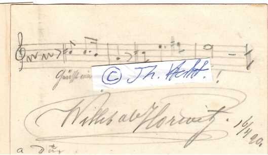 WILLIBALD HORWITZ (1843-1903) böhmischer Opernsänger (Bariton) und Komponist, 1880-1900 an der Wiener Hofoper