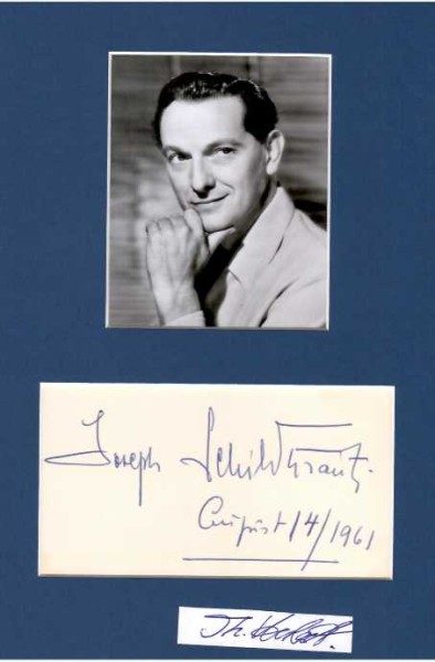JOSEPH SCHILDKRAUT (Josef Schildkraut, 1896-1964) österreichisch-US-amerikanischer Film- und Theaterschauspieler, Sohn des bekannten Schauspielers Rudolph Schildkraut. Er gewann 1937 den Oscar als Bester Nebendarsteller für seinen Auftritt als Alfred Dreyfus in Das Leben des Emile Zola.