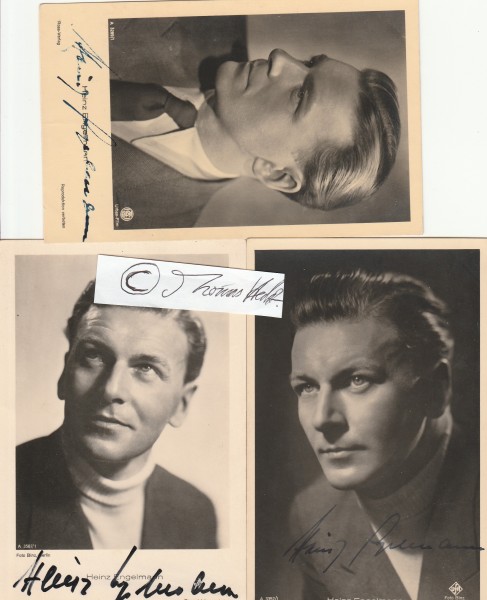 HEINZ ENGELMANN (1911-96) deutscher Schauspieler und Regisseur, Soldat, Kommissar, Werbung für die Zigarettenmarke Overstolz, verheiratet mit der Schauspielerin Gertrud Meyen