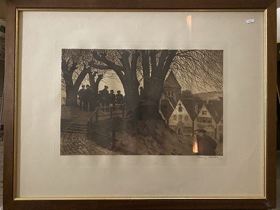 FRANZ HECKER (1870-1944 in Osnabrück durch Bombenangriff) deutscher Maler und Grafiker, 1890-93 Kunstakademie Düsseldorf, Künstlerdorf Worpswede, eigenes Streichquartett : Hecker-Quartett. Viele seiner Werke waren landschaftlichen Motiven und Persönlichkeiten aus Bersenbrück gewidmet und sind vom Impressionismus inspiriert.