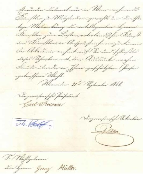 CARL ROESNER (1804-69) österreichischer Architekt. Als Architekt und Professor trug er Wesentliches zur Architektur in der Zeit der Romantik bei. Neben seiner Tätigkeit an der Akademie war Roesner stellvertretender Redakteur der Allgemeinen Bauzeitung. Errichtet in der Zeit der Monarchie, stehen seine bedeutendsten Bauwerke heute großteils außerhalb Österreichs.