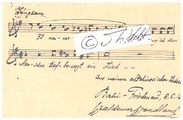 WALDEMAR WENDLAND (1873-1947) deutscher Komponist, Kompositionsunterricht bei Engelbert Humperdinck, Theaterkapellmeister in Frankfurt am Main, heiratete 1904 die Schauspielerin und Schriftstellerin Olga Wohlbrück