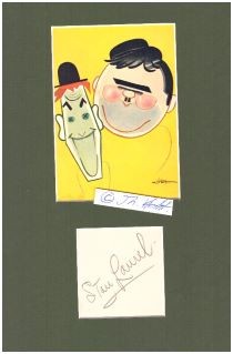 STAN LAUREL (1890-1965) britischer Bühnen- und Filmkomiker, Drehbuchautor, Regisseur und Produzent, der vor allem als Teil (Doof) des legendären Komikerduos Laurel und Hardy weltberühmt wurde