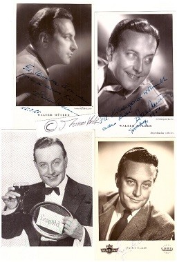 WALTER MÜLLER (1911-69) österreichischer Schauspieler und Sänger, sang an der Wiener Volksoper Operetten wie Frau Luna und Der Graf von Luxemburg, Hauptdarsteller vieler Revuen und Operetten am Metropol-Theater, spielte oft den Typus des komischen Liebhabers
