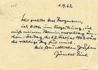 GÜNTER EICH (1907-72) dt. Dichter und Hörspielautor, Georg-Büchner-Preisträger 1959