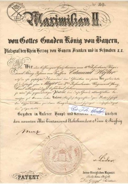 MAXIMILIAN II. JOSEPH, KÖNIG VON BAYERN (MAX II., 1811-64) 1848 bis 1864 König von Bayern, Vater der späteren bayerischen Könige Ludwig II. und Otto I.