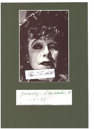 BERTA DREWS-GEORGE (1901-87) deutsche Schauspielerin, verheiratet mit Heinrich George, Mutter von Götz George