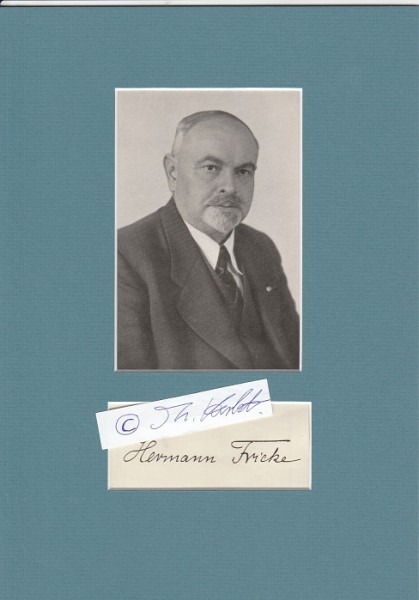 HERMANN FRICKE (1895-1982) Dr., deutscher Literat, NSDAP, Gründer des Fontane-Archiv