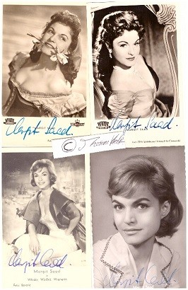 MARGIT SAAD (1929) deutsche Schauspielerin und Regisseurin, zunächst Fotomodell, verkörperte die geheimnisvolle, exotische Schönheit, verheiratet mit dem Bühnenbildner, Theater-, Opern- und Filmregisseur Jean-Pierre Ponnelle