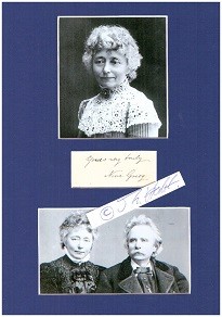 NINA GRIEG (geb. Nina Hagerup, 1845-1935) dänisch-norwegische Sängerin (Sopran), Gesangslehrerin und Pianistin. Sie war eine Cousine und die Ehefrau Edvard Griegs.