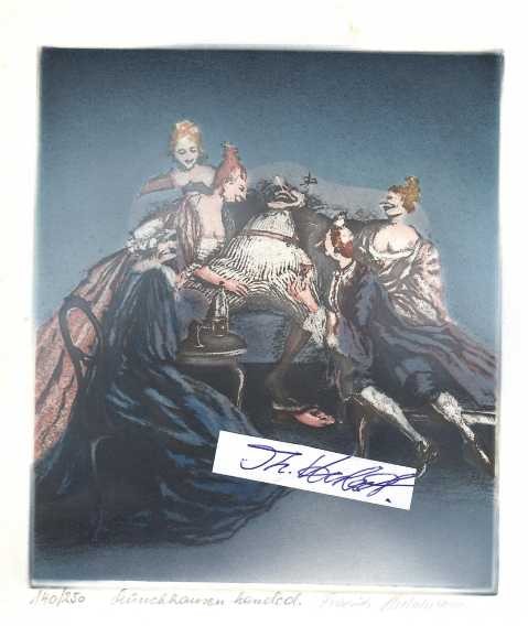 FRIEDRICH HECHELMANN (1948-2024) zeitgenössischer deutscher Maler des Phantastischen Realismus, Filmemacher, Buchillustrator und Autor, zuerst Meisterschüler bei Rudolf Hausner, 1972 erhielt Hechelmann den Preis der Wiener Akademie, 1980 wurde Hechelmann von August Everding zur Ausstattung der Verfilmung der Oper Hänsel und Gretel beauftragt. Im Folgejahr bat ihn Herbert von Karajan, das Ouvertürenprospekt für die Verfilmung der Oper Das Rheingold zu malen.