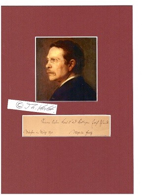 WILHELM HERTZ (ab 1898 Wilhelm Ritter von Hertz, 1835-1902) Professor Dr., dt. Schriftsteller und Germanist, Große goldene Medaille für Kunst und Wissenschaft des Landes Württemberg, Verleihung des Ritterkreuzes des königlichen Verdienstordens der bayrischen Krone