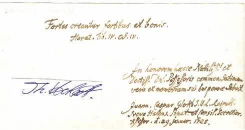 JOHANN CASPAR GLOCK (Johann Kaspar Glock, 1680-1743) deutscher Jurist, Wissenschaftler