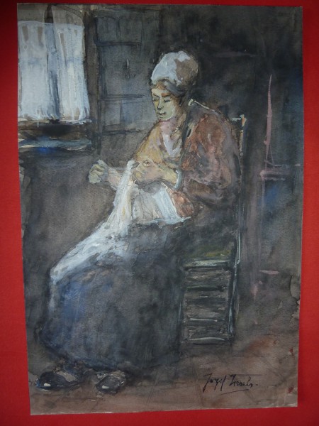 JOZEF ISRAELS (1827-1911 attr.) bedt. niederländischer Maler jüdischen Glaubens, Haager Schule, Rembrandt des 19. Jahrhunderts