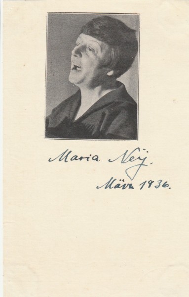 MARIA NEY (1890-1959) deutsche Kabarettistin, begann im Berliner Kabarett der Komiker. Im “KaDeKo” im Matrosenanzug
