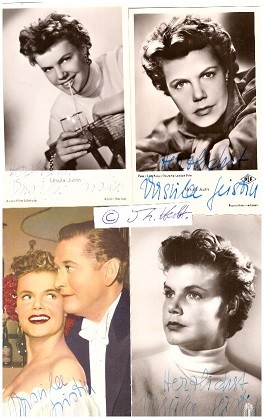 URSULA JUSTIN (192-20247) deutsche Schauspielerin, zeitweise mit Regisseur Géza von Cziffra verheiratet und wirkte unter dessen Regie in mehreren Filmen mi