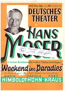 HANS MOSER (1880-1964) österreichischer Komiker, Volksschauspieler u.a.