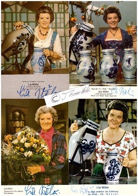 LIA WÖHR (1911-94) deutsche Schauspielerin, Regisseurin, Tänzerin, Sängerin und Fernsehproduzentin, bekannt als Mama Hesselbach
