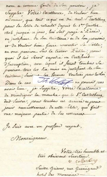 VON COLLENBERG (vtl. Johann Baptista von Collenberg, ca.1765–nach 1815) schweizer Offizier (auch: von Kollenberg, von Collenbergk) stammt aus dem Kanton Graubünden, insbesondere aus dem Raum Schiers / Prättigau.