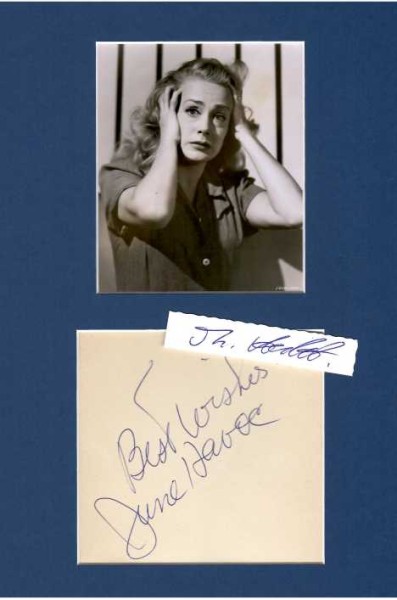 JUNE HAVOC (1912-2010) amerikanische Schauspielerin, 1918 bis 1924 in mehreren Komödien von Hal Roach, dabei gemeinsame Auftritte mit der legendären Tänzerin Anna Pawlowa