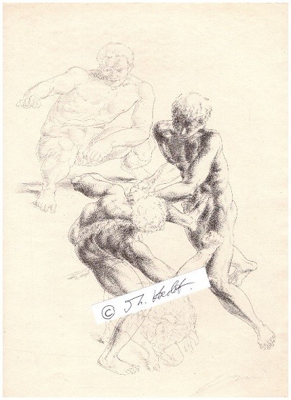 HANS ERNI (1909-2015) schweizer Maler, Grafiker, Bildhauer, gestaltete Bücher, Briefmarken, Münzen, Medaillen