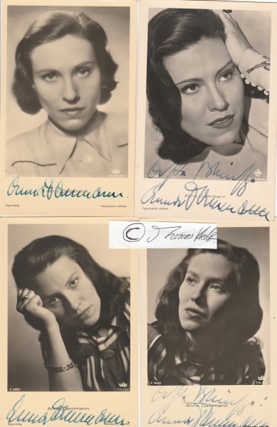 ANNA DAMMANN (1912-93) dt. Schauspielerin und Vortragskünstlerin