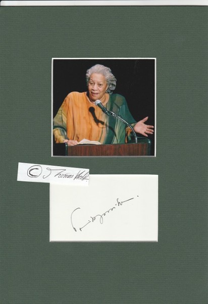 TONI MORRISON (1932-2019) Professorin in Princeton, amerikanische Schriftstellerin, Nobelpreis für Literatur 1993