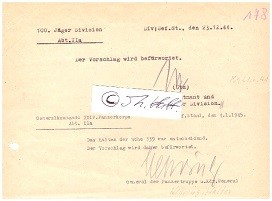 WALTHER K. NEHRING (1892-1983) dt. General der Panzertruppen (DAK, OB 1. Panzerarmee), Ritterkreuz mit Eichenlaub und Schwertern