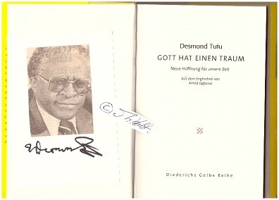 DESMOND KARDINAL TUTU (Desmond Tutu,1931-2021) anglikanischer Erzbischof von Kapstadt und Primas der Church of the Province of Southern Africa, FRIEDENSNOBELPREIS 1984 für sein Engagement gegen die Apartheid