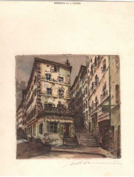 LUDWIG ADAMUS (1912-80) österreichischer Landschafts- und Vedutenmaler, Grafiker