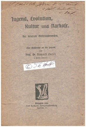AUGUSTE FOREL (auch Auguste-Henri Forel, August Forel, 1848-1931) Professor Dr., Schweizer Psychiater, Hirnforscher, Entomologe, Philosoph und Sozialreformer. Er gilt als Vater der Schweizer Psychiatrie und als einer der wichtigsten Vertreter der Abstinenzbewegung in der Schweiz.
