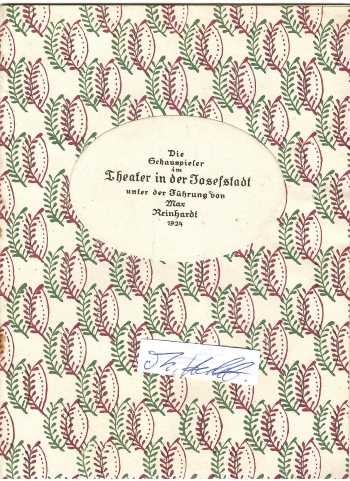 (MAX REINHARDT, 1873-1943 N.Y., österreichischer Theater- und Filmregisseur, Intendant, Theaterproduzent und Theatergründer)