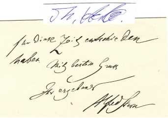 ALFRED STERN (1846-1936) Professor Dr., deutsch-jüdischer Historiker. Er war der Sohn des Mathematikers Moritz Abraham Stern. In Zürich freundete er sich mit Albert Einstein an, die beiden musizierten zusammen und korrespondierten bis zu Sterns Tod miteinander.