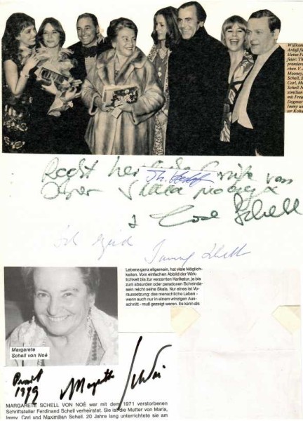 SCHELL-FAMILIE, deutsch-schweizer-österreichische Schauspielerdynastie