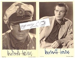 HERBERT WILK (1905-77) deutscher Schauspieler, spielte u.a. Staffelkapitän Oberleutnant Schwarz in Karl Ritters Stukas und der Kapitänleutnant Hoffmeister in Günther Rittaus U-Boote westwärts!