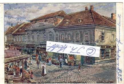HERMANN SCHMID ( (genannt Steffelmaler; 1870-1945) österreichischer Maler / austrian painter, Professor. Schmid schuf insbesondere Aquarelle mit Ansichten aus Steyr, Linz und Wien. 1917 wurde er von Kaiser Karl I. mit dem Goldenen Verdienstkreuz ausgezeichnet. Den Beinamen Steffelmaler erhielt er, weil er zahlreiche Ansichten des Wiener Stephansdoms, im Volksmund Steffel, malte. Diese Ansichten zeigen den Dom oft aus ungewöhnlichen, der Öffentlichkeit nicht zugänglichen Perspektiven, wie von Hausdächern.