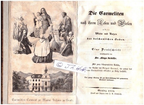ALOIS SCHLÖR (Aloys Schlör, 1805-52) österreichicher Theologe, Seelsorger und Schriftsteller. Schlör, der sein gesamtes Vermögen verschenkte, war wegen seines asket. Lebenswandels bekannt..