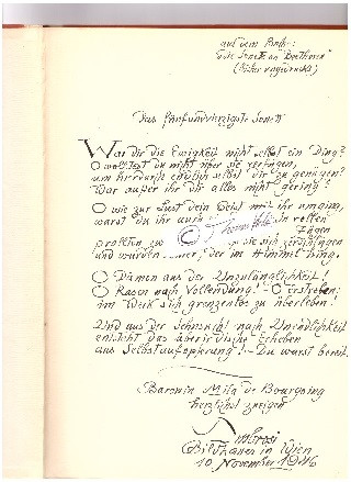 GUSTINUS AMBROSI (1893-1975 SM) gehörloser österreichischer Bildhauer und Lyriker, Professor, Commendatore (von Mussolini), von 1938 bis ca. 1943 für den Neubau der Reichskanzlei tätig