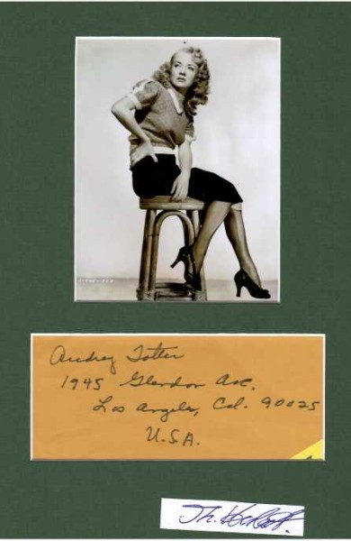 AUDREY TOTTER (1918-2013) amerikanische Schauspielerin "Film noirs" / american actress