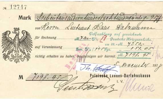 POLNISCHE LANDES-DARLEHNSKASSE Warschau 1918