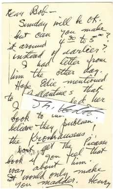 HENRY MILLER (1891-1980) amerikanischer Schriftsteller, auch Maler / US-american writer, also painter