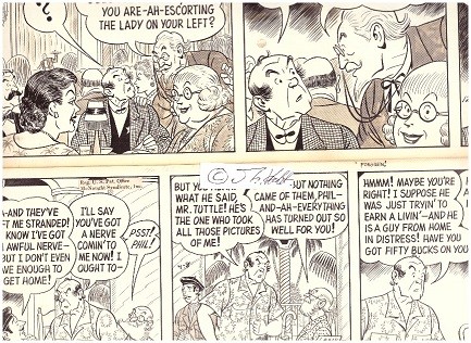 LANK LEONARD (= FRANK E. LEONARD (1896-1970) amerikanischer Zeichner, Cartoonist, schuf 1936 die Serie mit dem Berufspolizisten MICKEY FINN