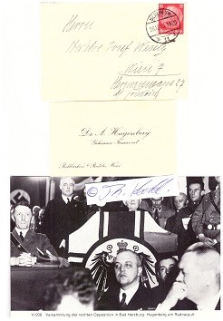 ALFRED HUGENBERG (1865-1951) deutscher Montan-, Rüstungs- und Medienunternehmer, Politiker (DNVP) und NSDAP-Minister in Adolf Hitler´s erstem Kabinett