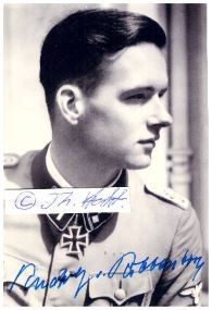RUDOLF VON RIBBENTROP (1921-2019) SS-Hauptsturmführer (SS Panzer Regiment 1, 1st SS Panzer Division Leibstandarte SS Adolf Hitler, 12. SS Panzer Division, Ritterkreuzträger, Sohn des Reichsaußenminister Joachim von Ribbentrop