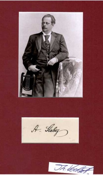 ADOLF SLABY (1849-1913) deutscher Elektroingenieur und Hochschullehrer, 1886 der erste Ordinarius für Elektrotechnik an der Technischen Hochschule (Berlin-)Charlottenburg