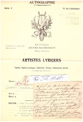 MARIE-STEPHANIE MEILLET (1828 -1901) französische Opernsängerin (Sopran) / French soprano / verheiratet mit dem Bariton Auguste-Alphonse Meillet