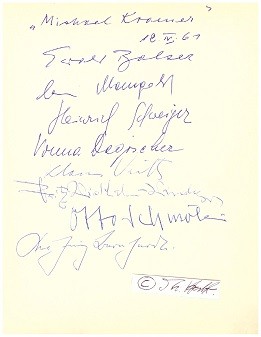 Gastspiel im Kurhaus HAMM 12.IV.1961 MICHAEL KRAMER