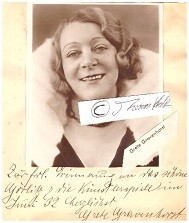 GRETE GRAVENHORST (Daten unbekannt) dt. Musikerin, Sängerin, Soubrette, Varieteekünstlerin, Artistin, Kabarettistin